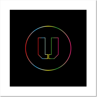 letter U colorful design Posters and Art